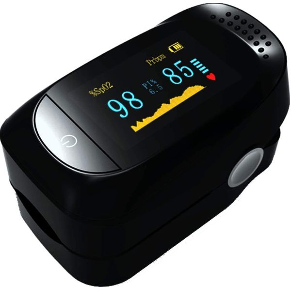 Spinegear Finger Pulse Oximeter - Hospital Grade HS Standard Fingertip Sats Probe for Monitoring Blood Oxygen Level CE Approved SpO2 Saturation Monitor for Adults and Children