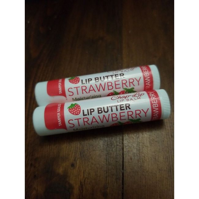 Chap-Lip Lip Balm Lip Butter strawberry Flavor, Moisturizing & Soothing, 2 Pack