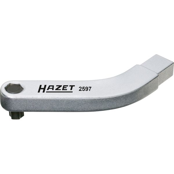 HAZET 2597 95 mm T 45 Torx Profile Bent Bit Holder for Door Hinges - Chrome-Plated