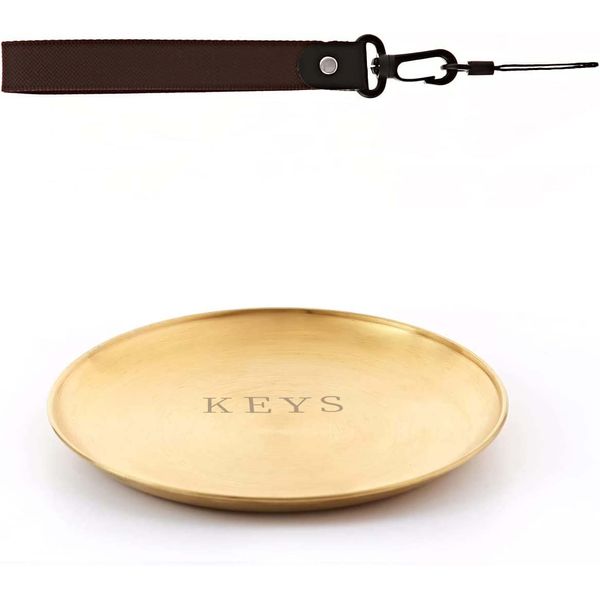 Andwarmth Key Bowl and Keychain Set -Key Bowl for Entryway Table, Decorative Bowl,Valet Tray, Jewelry Dish,Car Key Plate,Perfume Holder,Key Tray for Entryway Table,Bowl for Keys,Key and Wallet Tray