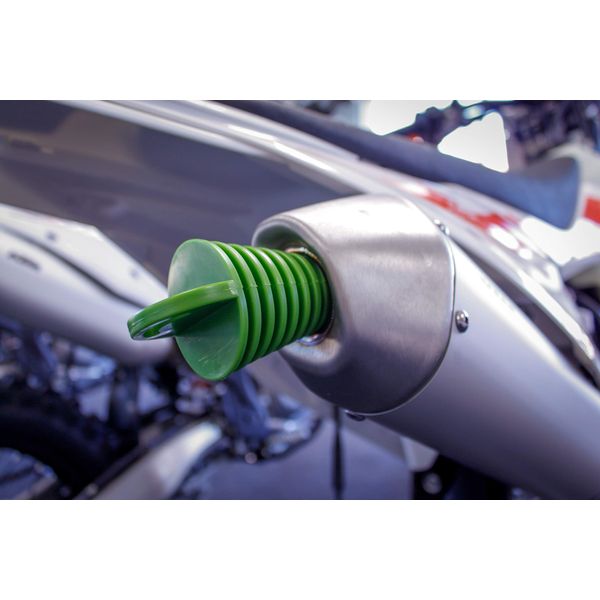 Race-Driven Motorcycle ATV MX Muffler Plug Stroke Silencer Cap Large Green