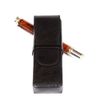 Tan Triple Round Leather Pen Box