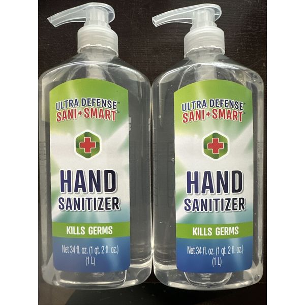 Ultra Defense Sani+Smart Hand Sanitizer - 34 FL OZ. - Set Of 2