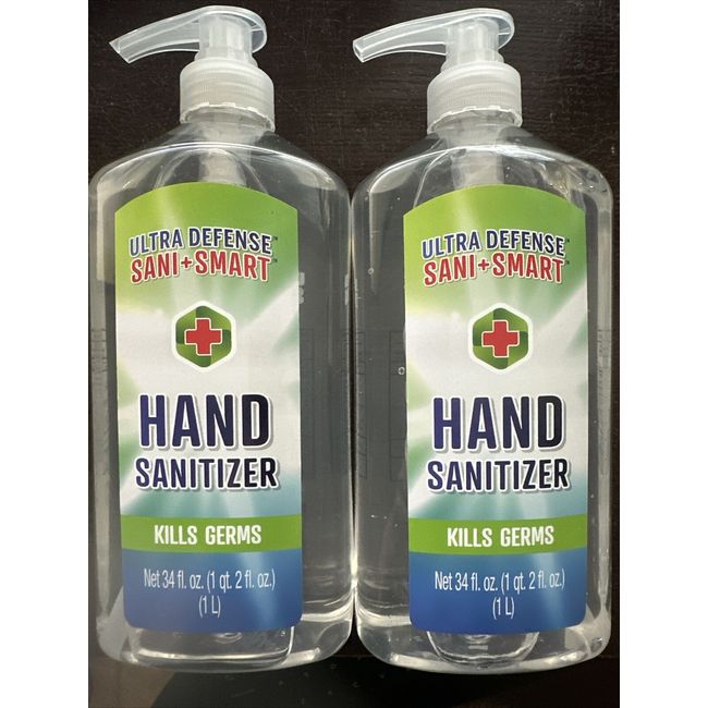 Ultra Defense Sani+Smart Hand Sanitizer - 34 FL OZ. - Set Of 2