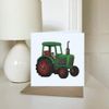 'Green Tractor' Blank Greeting Card (GC00072617)