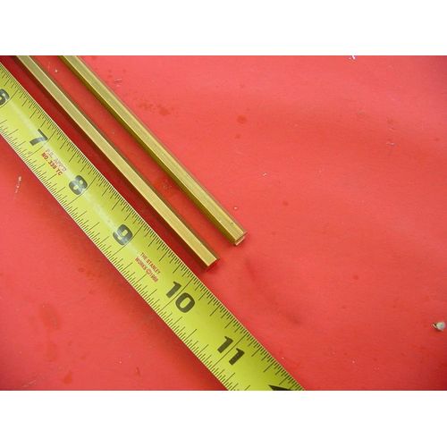 2 Pieces 1/4" C360 Brass HEX BAR 10" Long New Lathe Bar Stock .250" 1/2 Hard