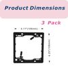 2 Pack 3-Gang Low Voltage Mounting Bracket Drywall Flush Wall Plate Device Black