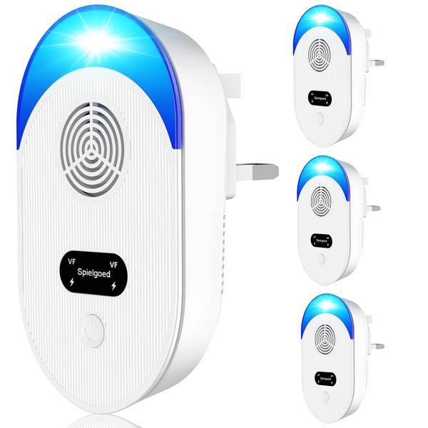 Rodent Repellent Ultrasonic 4Pcs, Powerful Mouse Traps For Indoors Mosquito Repellent Plug In- Effective Against Mice, Rodent, Rat, Mosquitoes, Spider, Cockroach Etc Pest, Harmless To Pets And Human