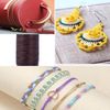 0.45mm x 80m Round Waxed Cord Light Brown Sewing Thread Polyester Waxed String for DIY Sewing Crafting