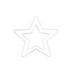 GLOREX Metal Star 15 cm, White