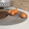 Now Designs Disko Round Placemats, Cobblestone, Set of 4