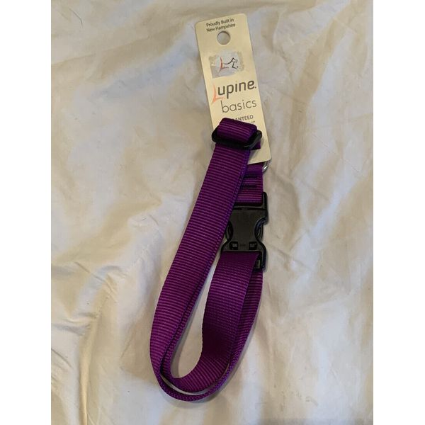 Purple dog collar, Upine Basics, 16”-28” Size By 1 Inch, Buckle Collar