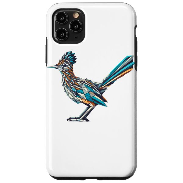 Hülle für iPhone 11 Pro Max Geometric Art Roadrunner Chaparral Bird
