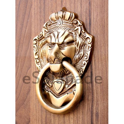 eSplanade Lion Mouth Door Knocker, Yellow, 3.5 x 2.5 x 5.5-Inch