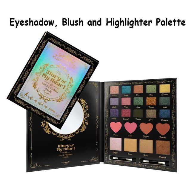 Kleancolor Story Of My Heart Chrome Metallic Shimmer Eyeshadow Blush Highlighter