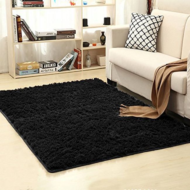 4X5.3 Ultra Soft Modern Area Rug Fluffy Living Room Carpet Nursery Rug  Brown
