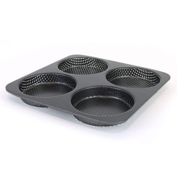 Space Home - Perforated Hamburger Mould for Baking - Bread Hamburger Bun Tin for Baking - Burger Hamburger Bread Mould - Perforated Mould - Carbon Steel