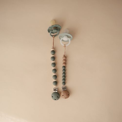 mushie 100% Silicone Baby Pacifier Clip BPA Free | Eva (Dried Thyme)