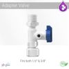 Water Feed Adapter Valve Reverse Osmosis RO 3/8 & 1/2 Inch Connection 