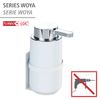 WENKO Woya Wall Soap Dispenser, Refillable Ceramic Pump, 250 ml, White