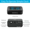 KWANWA Alarm Clock Digital Clock Constantly 1.2'' LED Blue Digits Display Bat...