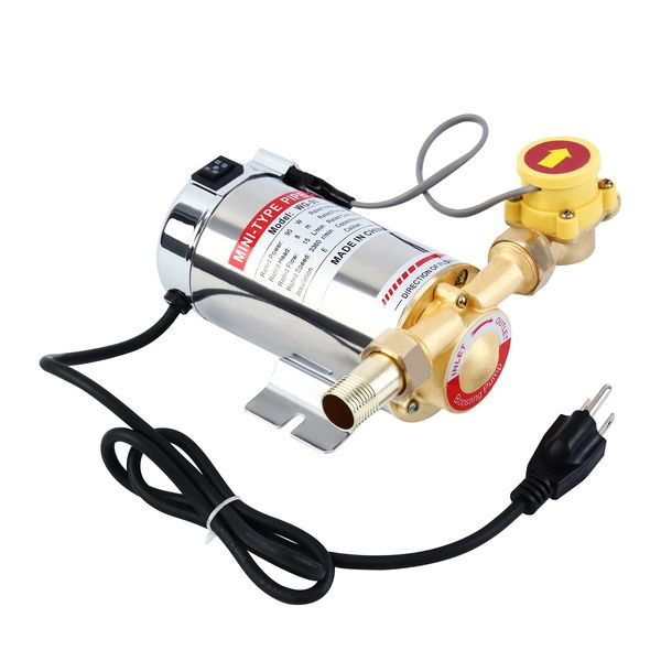 Samger 110V 90W Automatic Water Pressure Booster Pump Shower Booster with Water Flow Switch for Home Water Boosting Pump Household (60HZ 15PSI)