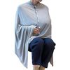 Pharmee Nursing Cape, Large Size, 360° Safe, Multi-functional, Stretchable, Poncho, Stole, Cotton, Buttons, Maternity (Gray)