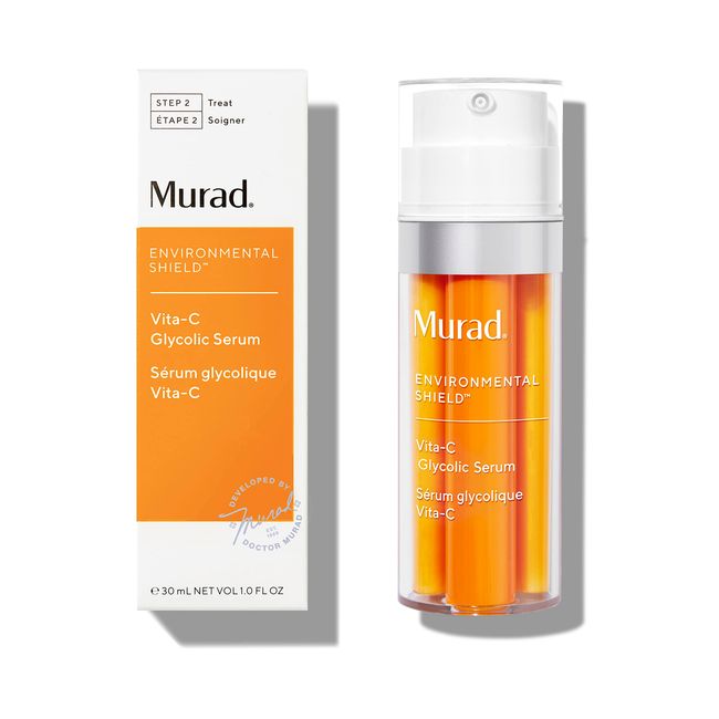 Murad Vita-C Glycolic Serum - Environmental Shield Skin Brightening Vitamin C Face Serum - Hyperpigmentation Treatment Backed by Science, 1 Fl Oz