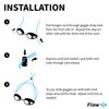 Flow Goggle Strap Kit (2-Pack) - Replacement Bungee Cord Straps for Swim Goggles (Solid Blue)