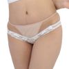 Ultra Thin Lace Embroidery Low Rise Tiny Half Back White