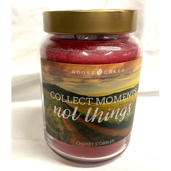 Goose Creek CHERRY COBBLER "Collect Moments Not Things" Artwork Label Candles