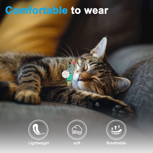 Cat Collar Breakaway with QR Code Name Tag, Glitter Kitten Collars with Bell, Cat Tags Personalized, Ultra-Durable, Comfortable, Quick Release, Fits Most Girl Boy Cats and Puppies (8"-13.5")