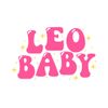 Leo Baby Onesie (0-3M, Gray/Pink)