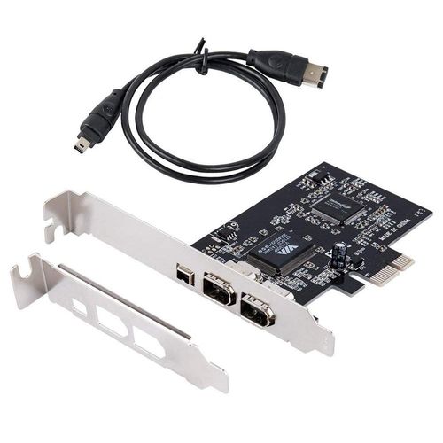 PCIe Firewire Card for Windows 10, IEEE 1394 PCI Express Adapter Controller 3 Ports (2 x 6 Pin and 1 x 4 Pin), 1394a PCI-E Firewire 800 Adapter for Windows 7/8 / Mac OS with 1394a 1394a with 1394a
