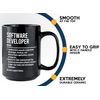 Employee Appreciation Coffee Mug 15oz Black - Software Developer - Gift for Software Developer Coder Programmer Engineer Man Woman