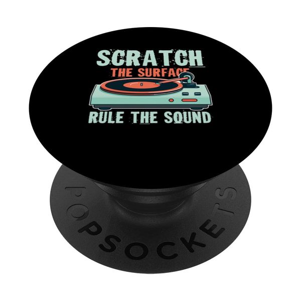 Scratch The Surface Rule The Sound Equaliser Vinyl DJ PopSockets with Interchangeable PopGrip