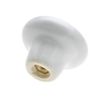 8 Pieces White Mushroom Ceramic Door Knob Cabinet Cupboard Pull Handle