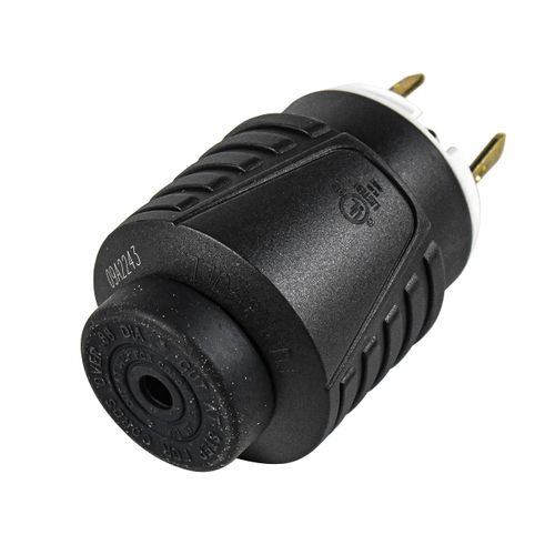 HQRP US Cord Connector NEMA L5-30P Locking Plug Compatible with Generator, 30 Amp, 125 Volt, 2 Pole, 3 Wire Grounding, Industrial Grade Heavy Duty, UL Listed