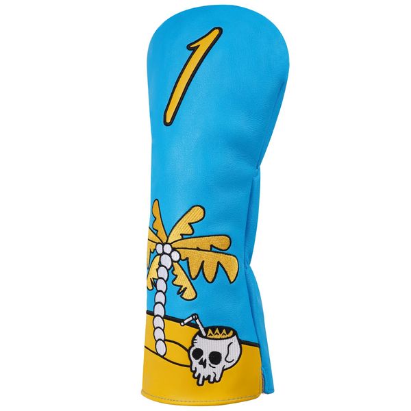 Craftsman Golf Club Head Cover Skull Palm Tree Driver Headcover Fits Up to 460 CC