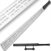 K EXCLUSIVE Full Tang Triple Edged Sword | Detailed Inscriptions | Hardwood Handle with Black Leather Wrap | Matching Scabbard | Display Stand Included | Overall 41 1/4"