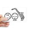 CafePress Eat Sleep Saxophone Rectangle Bumper Sticker Car Decal