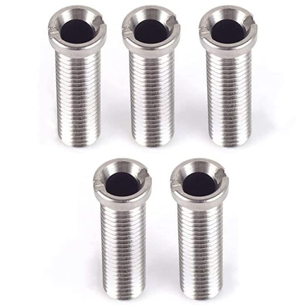 5 Pieces Sink Basket Screw 45mm Strainer Waste Threaded Screw Connector Stainless Extended Bolt Sink Bolt Screw for Wash Basin Strainer Plug