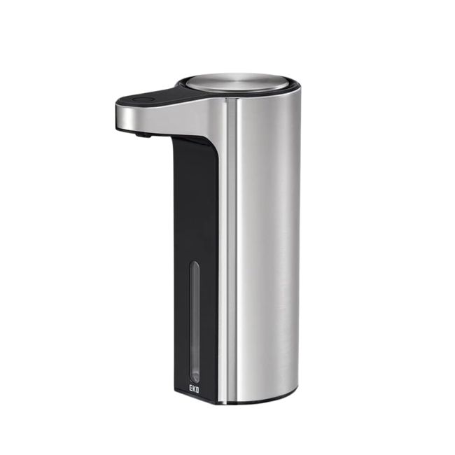 EKO EK6088L-MT Aroma Soap Dispenser, Automatic Liquid Type, Silver, 3 Levels of Discharge Level, Detergent Clogging Prevention, Internal Cleaning Function, USB Charging