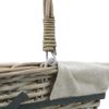 JVL Arianna Rectangular Willow Shopping Basket, Grey Wash