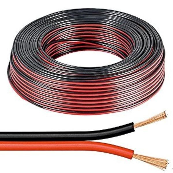 electrosmart 10m Red/Black 2x 1mm 2x 89 Strand Speaker Cable Wire for Home HiFi/Car Audio etc