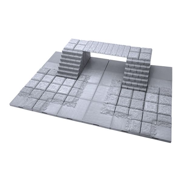 EnderToys Locking Dungeon Tiles - Bridge Over Lava, Terrain Scenery Tabletop 28mm Miniatures Role Playing Game, 3D Printed Paintable