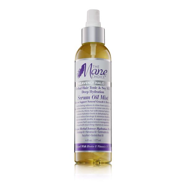 The Mane Choice - Heavenly Halo Herbal Hair Tonic & Soy Milk Deep Hydration Serum Oil Mist (6 oz), yellow