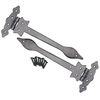 Black Cast Iron Spear Hinges Leaf Design Pair - 12 Inch
