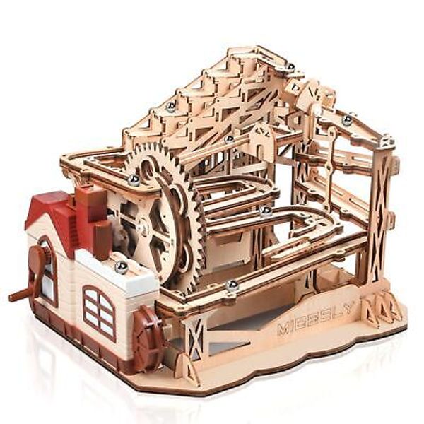 MIEBELY Electrical 3D Wooden Puzzles Adults Craft Toys DIY Marble Run Model B...