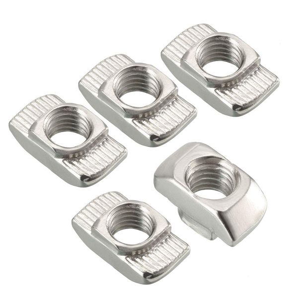 uxcell T-Nut with M8 Screw Carbon Steel Material 45 Series Hammer Head V Slot Nut Pack of 5